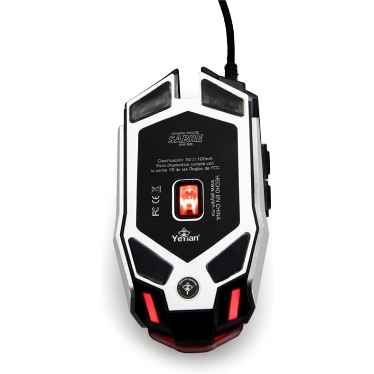 Yeyian Sabre Serie 1003 Ratón Gaming RGB 2750DPI Gris