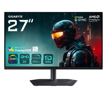 Monitor GIGABYTE MO27Q2A 27" QHD 280Hz OLED 0,03ms FreeSync Pro G-SYNC Altura USB HDR400
