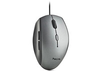 NGS Moth Gray Ratón con Adaptador USB-C 1600 DCPI Gris
