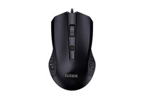 Nilox MOUSB1013 Ratón con Cable USB 2400DPI Negro