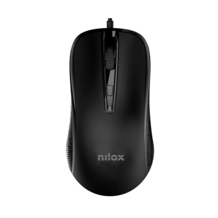 Nilox MOUSB1014 Ratón con Cable USB 2400DPI Negro