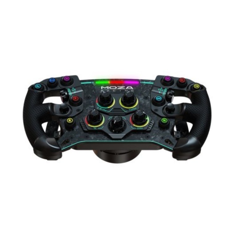 Moza GS V2 GT Volante de Cuero Microperforado Negro para PC