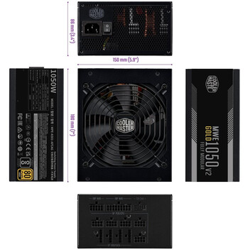 Fuente Alimentación Cooler Master 1050W 80+ Gold MWE V2 ATX3.1 Extras Protecc