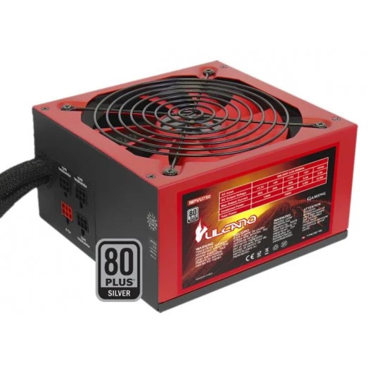 Mars Gaming Vulcano 750W 80 Plus Silver Semi Modular Rojo