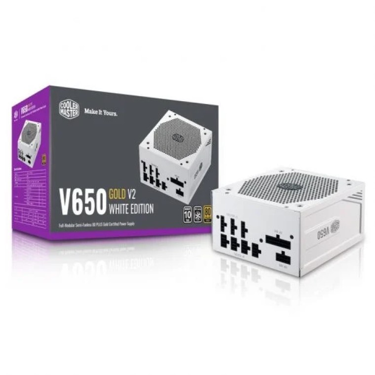 Cooler Master V650 Gold V2 650W 80 Plus Gold Modular Blanca