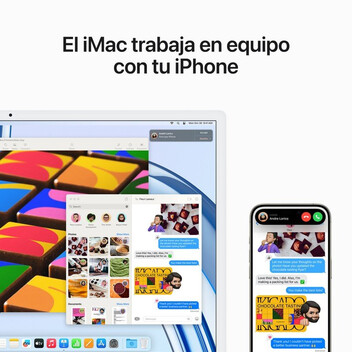 Apple iMac Apple M3/8GB/512GB SSD/10 Núcleos GPU/24" 4.5K Retina Azul