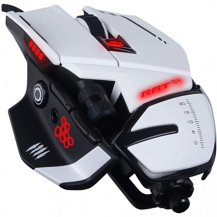 Mad Catz R.A.T. 6+ Ratón Gaming 12000DPI RGB Blanco