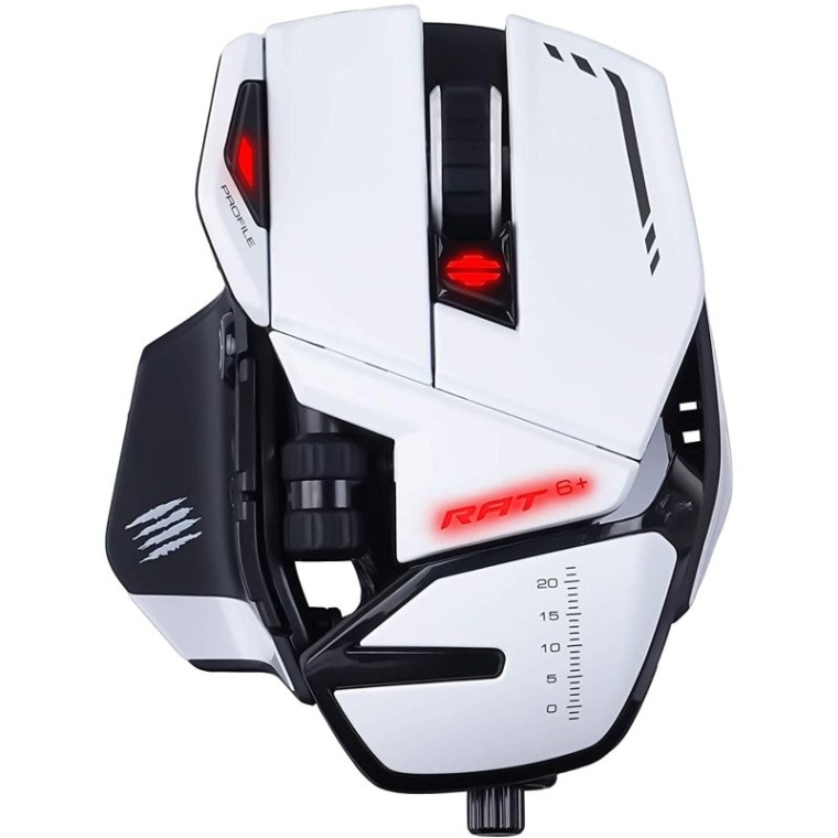 Mad Catz R.A.T. 6+ Ratón Gaming 12000DPI RGB Blanco