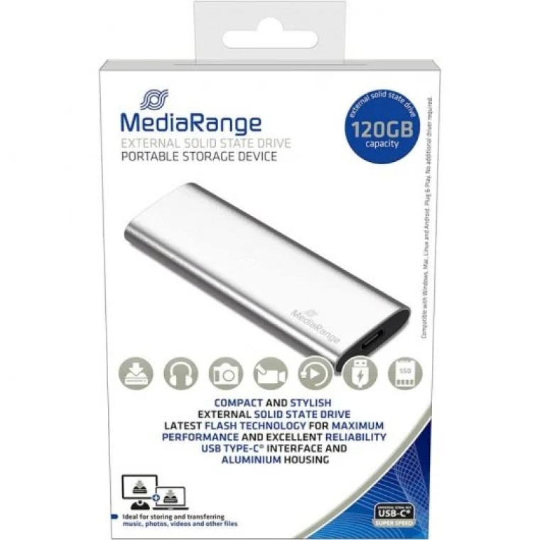 Mediarange MR1100 120GB SSD M.2 SATA 3 NVMe USB-C