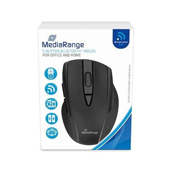 Ratón MediaRange inalámbrico Bluetooth 2400 DPI 5 botones caucho ergonómico Ratón MediaRange inalámbrico Bluetooth 2400 DPI 5 botones caucho ergonómico
