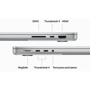 Apple Macbook Pro Apple M3 Max 14 Núcleos/36GB/1TB SSD/GPU 30 Núcleos/14" Plata