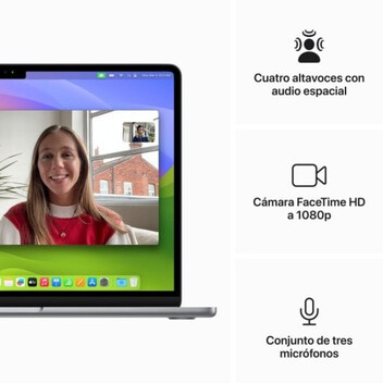 Apple MacBook Air Apple M3/8GB/512GB SSD/GPU 10 Núcleos/13.6" Gris Espacial