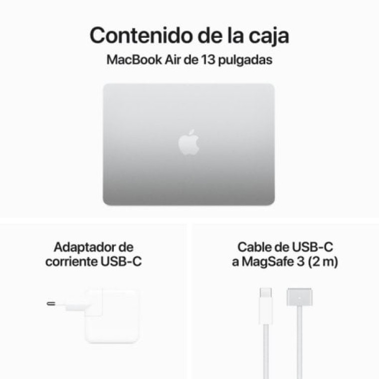 Apple MacBook Air Apple M3/8GB/256GB SSD/GPU 8 Núcleos/13.6" Plata