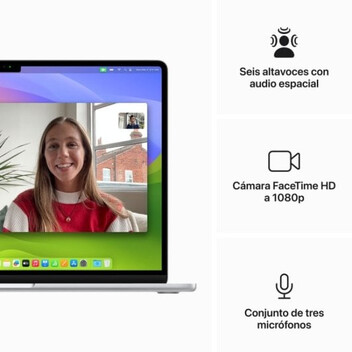 Apple MacBook Air Apple M3/8GB/256GB SSD/GPU 10 Núcleos/15.3" Plata