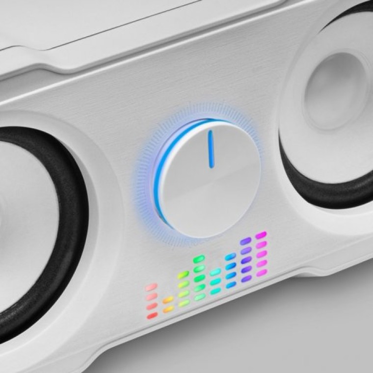 Mars Gaming MS22W Altavoces 2.2 RGB Flow con Subwoofer 35W Blanco