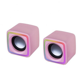 Mars Gaming MSCUBEP Altavoces Gaming RGB DSP 8W Rosas Mars Gaming MSCUBEP Altavoces Gaming RGB DSP 8W Rosas