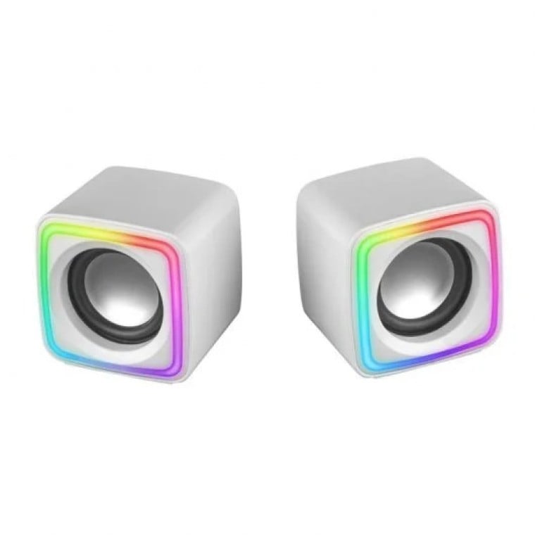 Mars Gaming MSCUBEW Altavoces Gaming RGB DSP 8W Blancos