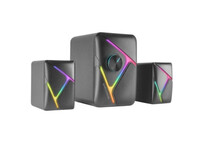 Mars Gaming MS-H21 Altavoces Gaming RGB 2.1 y Subwoofer 35W Negro