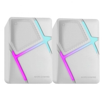 Mars Gaming MS-H Altavoces Compactos RGB 10W Blancos Mars Gaming MS-H Altavoces Compactos RGB 10W Blancos