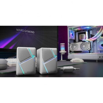 Mars Gaming MS-H Altavoces Compactos RGB 10W Blancos Mars Gaming MS-H Altavoces Compactos RGB 10W Blancos