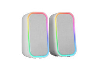 Mars Gaming MS-OM Altavoces Gaming RGB 20W Bluetooth 5.3 Caja Control Volumen Blanco