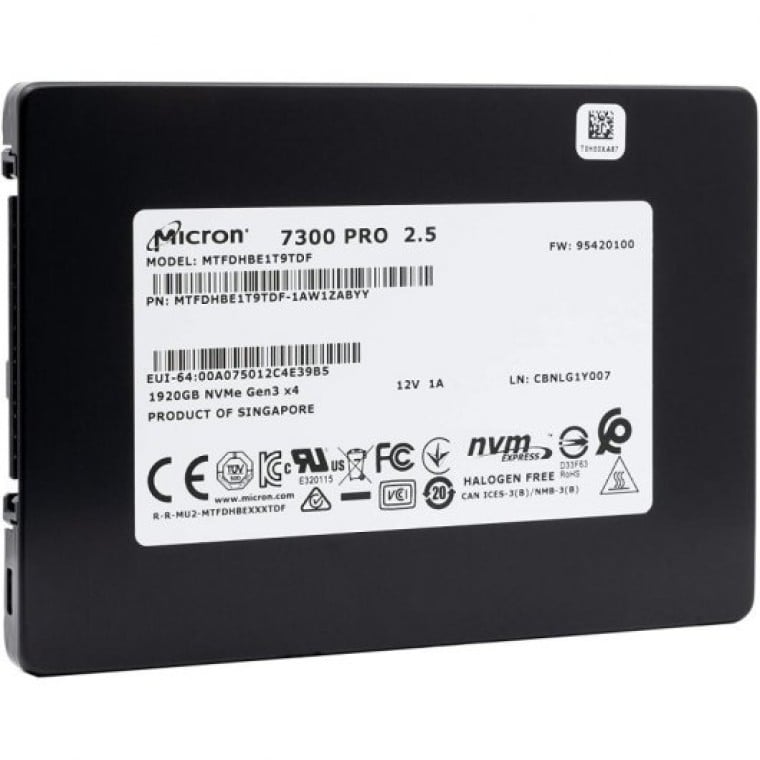 Micron Technology 7300 Pro 2.5" SSD 1.92TB PCIe 3D TLC