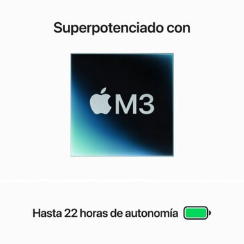 Apple Macbook Pro Apple M3 8 Núcleos/8GB/1TB SSD/GPU 10 Núcleos/14" Gris Espacial
