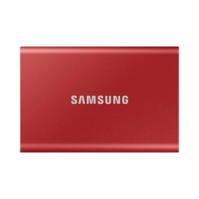 Samsung T7 Disco Duro SSD PCIe NVMe USB 3.2 1TB Rojo Metálico