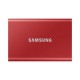 Samsung T7 Disco Duro SSD PCIe NVMe USB 3.2 1TB Rojo Metálico