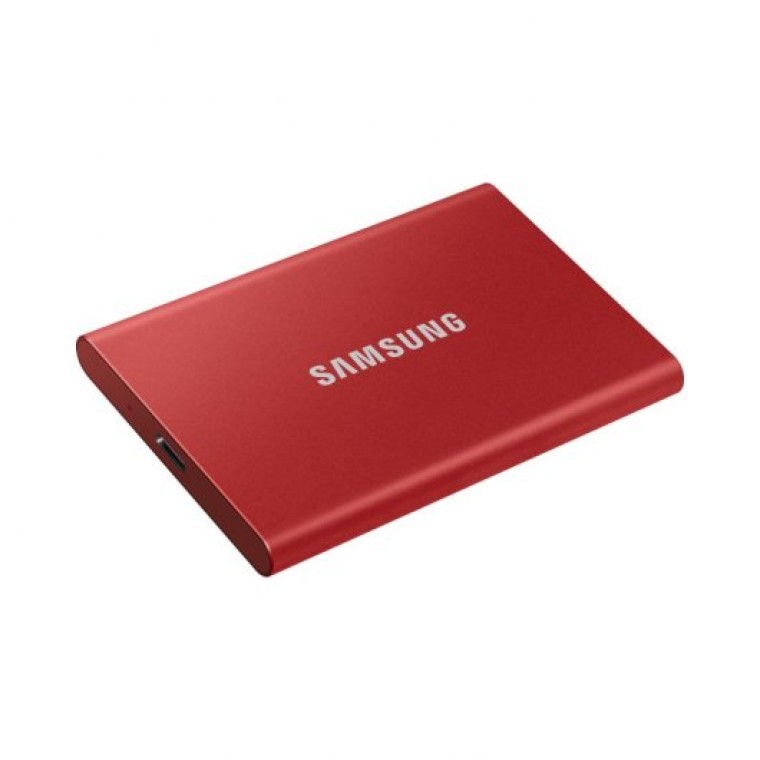 Samsung T7 Disco Duro SSD PCIe NVMe USB 3.2 1TB Rojo Metálico