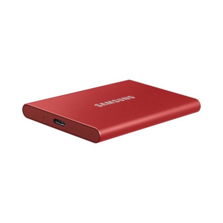 Samsung T7 Disco Duro SSD PCIe NVMe USB 3.2 1TB Rojo Metálico