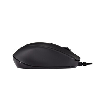 Ratón V7 MU350 USB Cableado 2500 DPI Negro Ambidiestro Silencioso Rueda