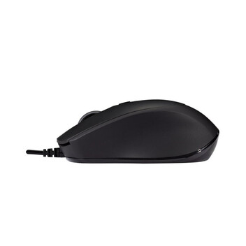 Ratón V7 MU350 USB Cableado 2500 DPI Negro Ambidiestro Silencioso Rueda