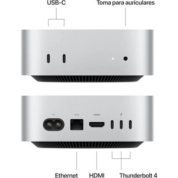 Apple Mac mini Apple M4 10 Núcleos/16GB/256GB SSD/GPU 10 Núcleos Apple Mac mini Apple M4 10 Núcleos/16GB/256GB SSD/GPU 10 Núcleos
