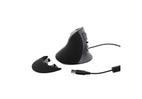 Ratón T'nB MUERGOV ergonómico vertical con cable retroiluminación 1600 DPI negro