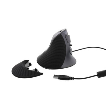 Ratón T'nB MUERGOV ergonómico vertical con cable retroiluminación 1600 DPI negro