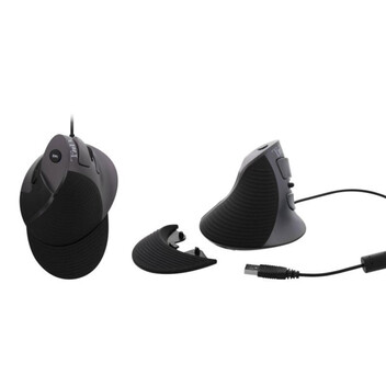 Ratón T'nB MUERGOV ergonómico vertical con cable retroiluminación 1600 DPI negro