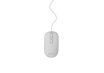 Ratón Gembird con cable 1200 DPI 4 botones ambidiestro USB plata/blanco