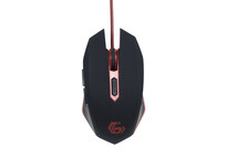 Gembird MUSG-001-R Ratón Gaming 2400DPI Negro