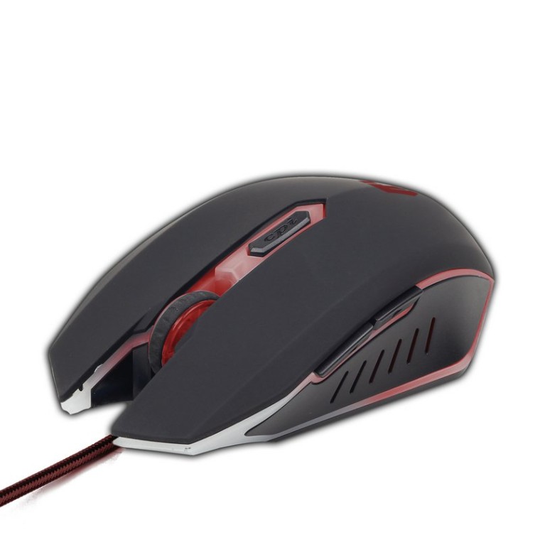 Gembird MUSG-001-R Ratón Gaming 2400DPI Negro