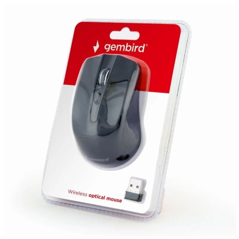 Gembird MUSW-4B-01 Raton Inalámbrico 1600DPI Negro