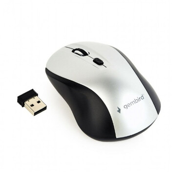 Gembird MUSW-4B-02-BS Ratón Óptico Inalámbrico 1600DPI Negro/Plata Gembird MUSW-4B-02-BS Ratón Óptico Inalámbrico 1600DPI Negro/Plata