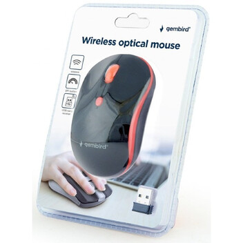 Gembird MUSW-4B-03-R Ratón Óptico Inalámbrico 1600 DPI Negro