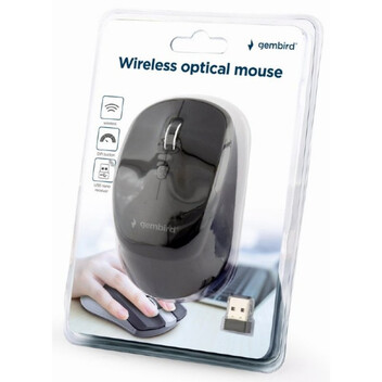 Gembird MUSW-4B-05 Ratón Óptico Inalámbrico 1600 DPI Negro