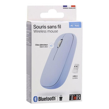 Ratón T'nB MWCOLORBL Bluetooth 1600 DPI Clic Silencioso Ambidiestro Azul