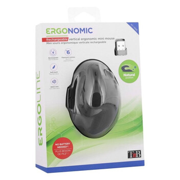 Ratón T'nB MWERGOVMN Vertical Inalámbrico 1600 DPI 6 Botones Recargable Negro Ratón T'nB MWERGOVMN Vertical Inalámbrico 1600 DPI 6 Botones Recargable Negro
