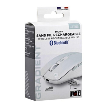 Ratón T'nB MWGRADIENTBL Bluetooth 1600 DPI 6 Botones Recargable Blanco Ratón T'nB MWGRADIENTBL Bluetooth 1600 DPI 6 Botones Recargable Blanco