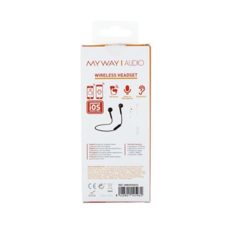 Myway MWHPH0023 Auriculares Estéreo Bluetooth Blanco