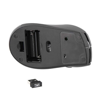 Ratón inalámbrico T'nB MWOFFICE 2400DPI 6 botones diseño ergonómico mano derecha negro