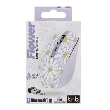 Ratón T'nB MWXFLOWER Bluetooth USB 1600 DPI 6 Botones Recargable Multicolor Ratón T'nB MWXFLOWER Bluetooth USB 1600 DPI 6 Botones Recargable Multicolor